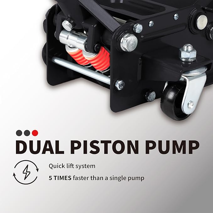 3-Ton Low Profile Hydraulic Heavy-Duty Steel Floor Jack