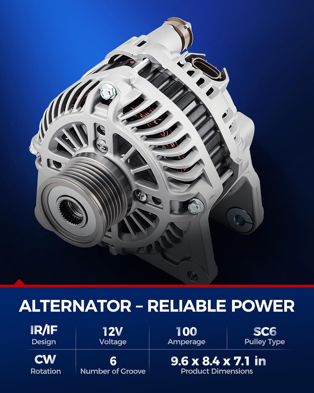 KAX 11413N Alternator 12V 100Amp for Nissan NV200 Sentra Versa