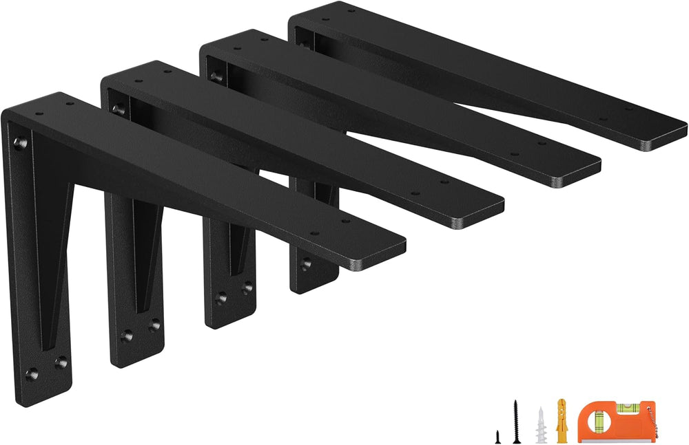 NEODROP 4-Pack 10 Inch Heavy Duty Shelf Brackets, Premium Metal Wall Bracket ...