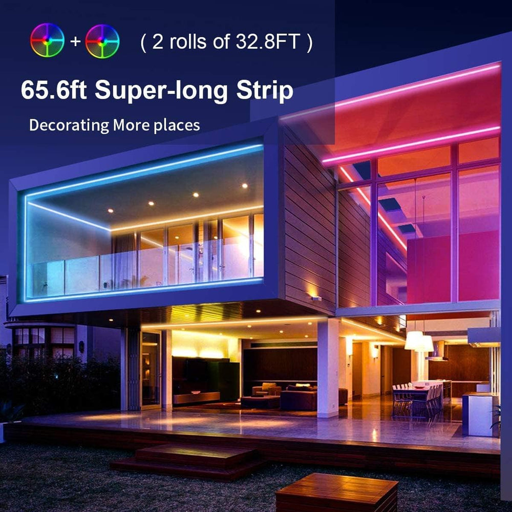 MIHEAL Led Strip Lights Kit 65.6ft 5050 SMD RGB Flexible LED Tape Lights with...