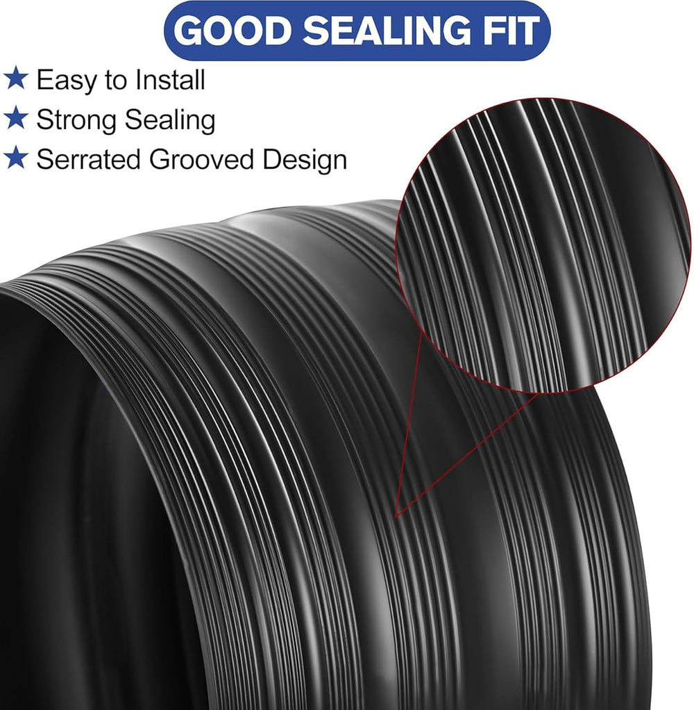 20Ft/6.1M Universal Garage Threshold Seal Strip with 300ml Black Adhesives, G...