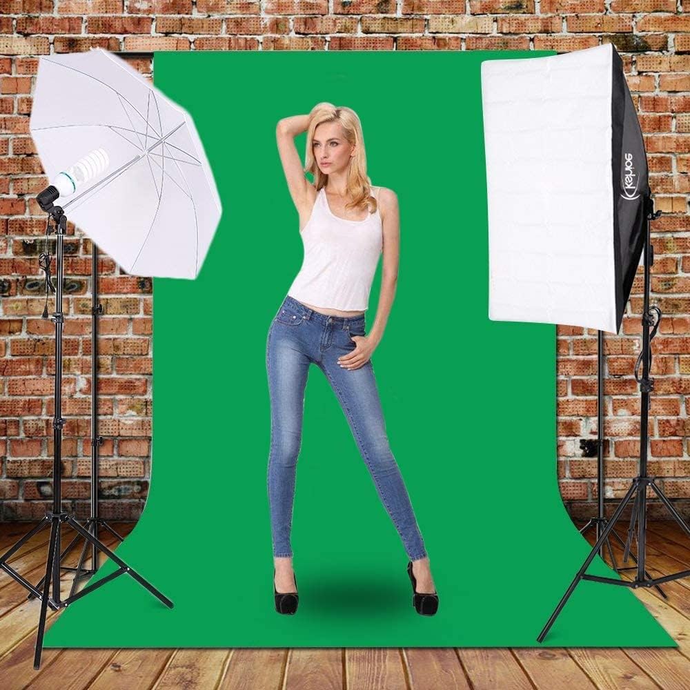 Photo Lighting Kit, 2M x 3M/6.6ft x 9.8ft Background Support System and 900W ...