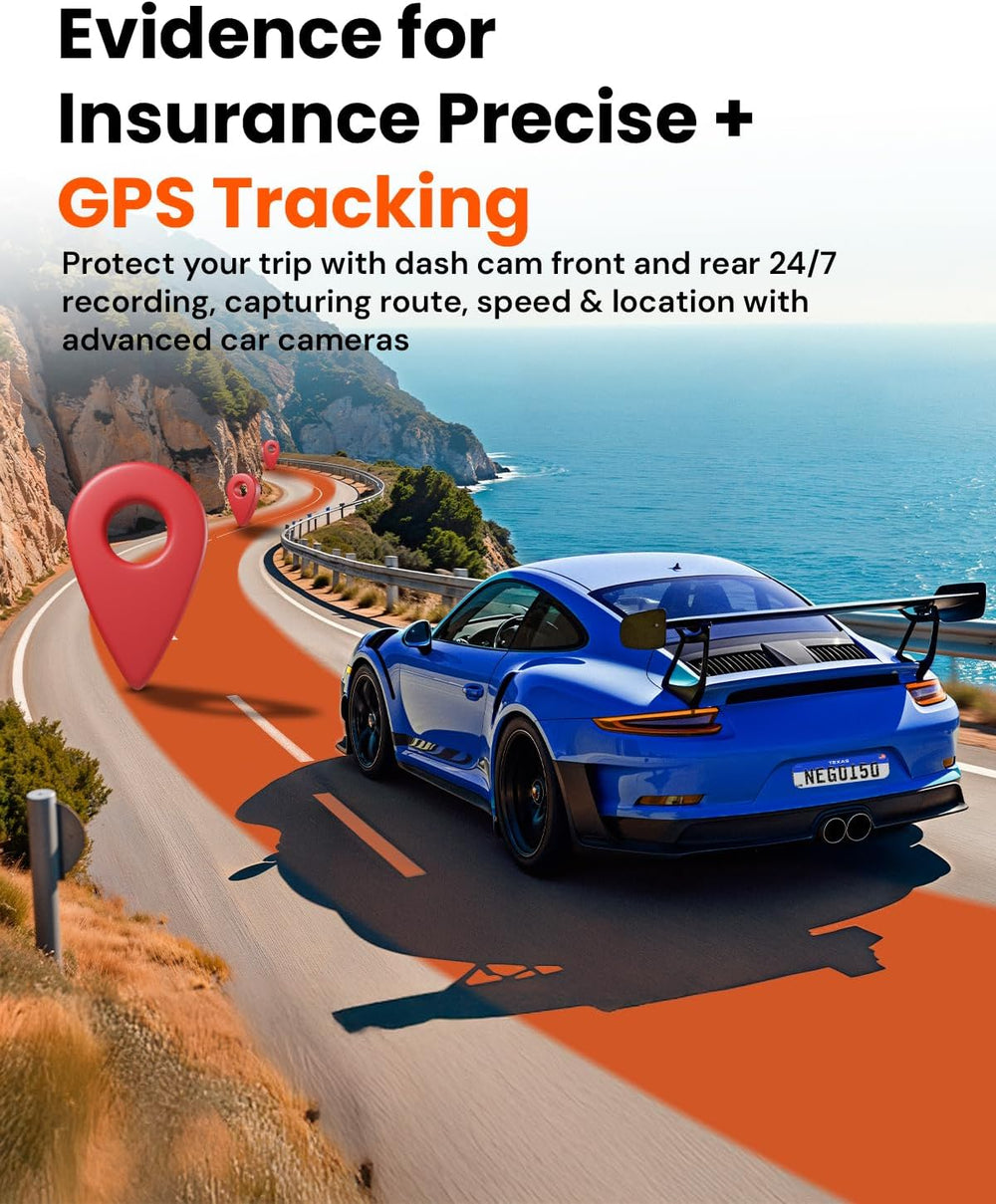 TORVO TD3 4K+2K Dash Cam with App, Camera for Car Front and Back with 5G WiFi...
