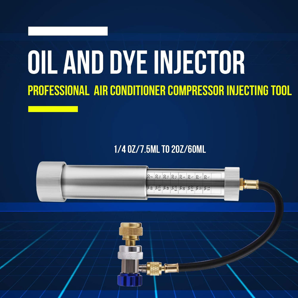 Lichamp AC Oil Injector R134A, R1234YF Refrigerant A/C Dye Injector Kit with ...