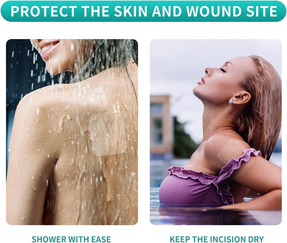 Dimora Waterproof Transparent Film Dressing, Large Clear Wound Bandages 6x8 i...