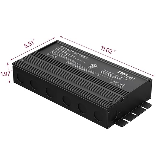 EMITEVER Dimmable Led Driver, 600W AC 110V-277V to DC 24V Transformer, 5-in-1