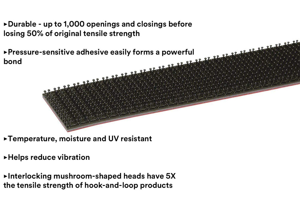 3M Dual Lock Reclosable Fasteners Heavy Duty Industrial Use Black TB3550 1&qu...