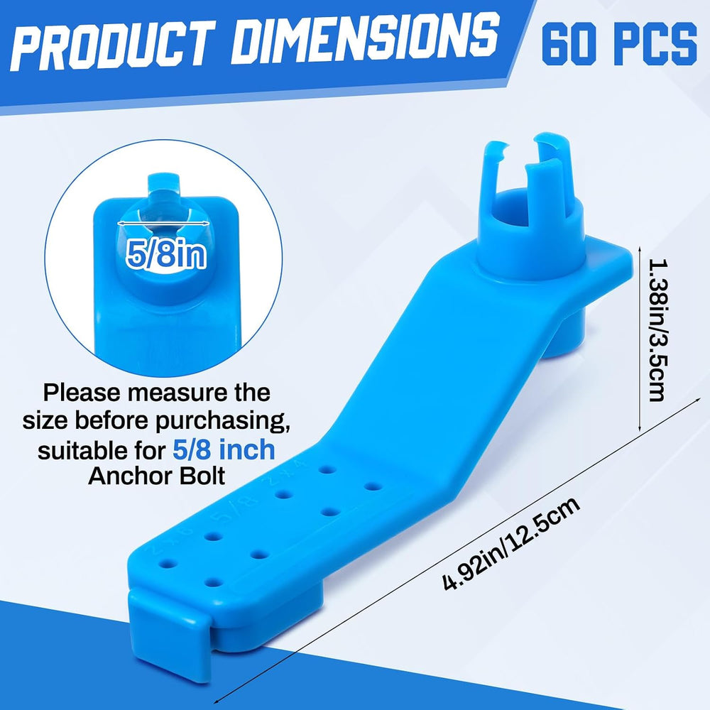 60 Pcs 5/8'' Anchor Bolt Holder Handle Saver, Accurate and Clean Inst...