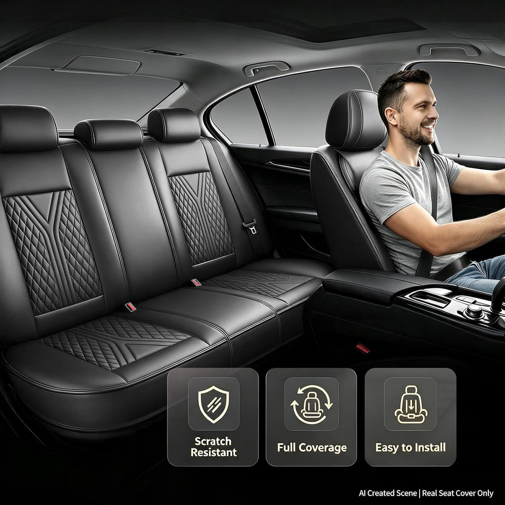 for Honda Civic 2003-2027 Custom Fit Car Seat Covers, Black