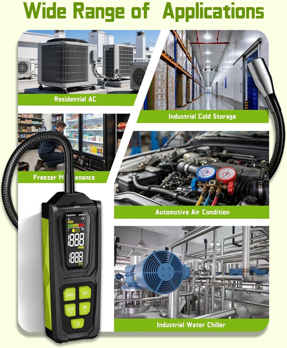 Rechargeable Refrigerant Leak Detector, HVAC AC Freon Leak Detector
