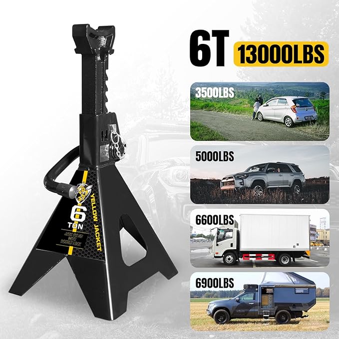 YELLOW JACKET Jack Stands 6 Ton