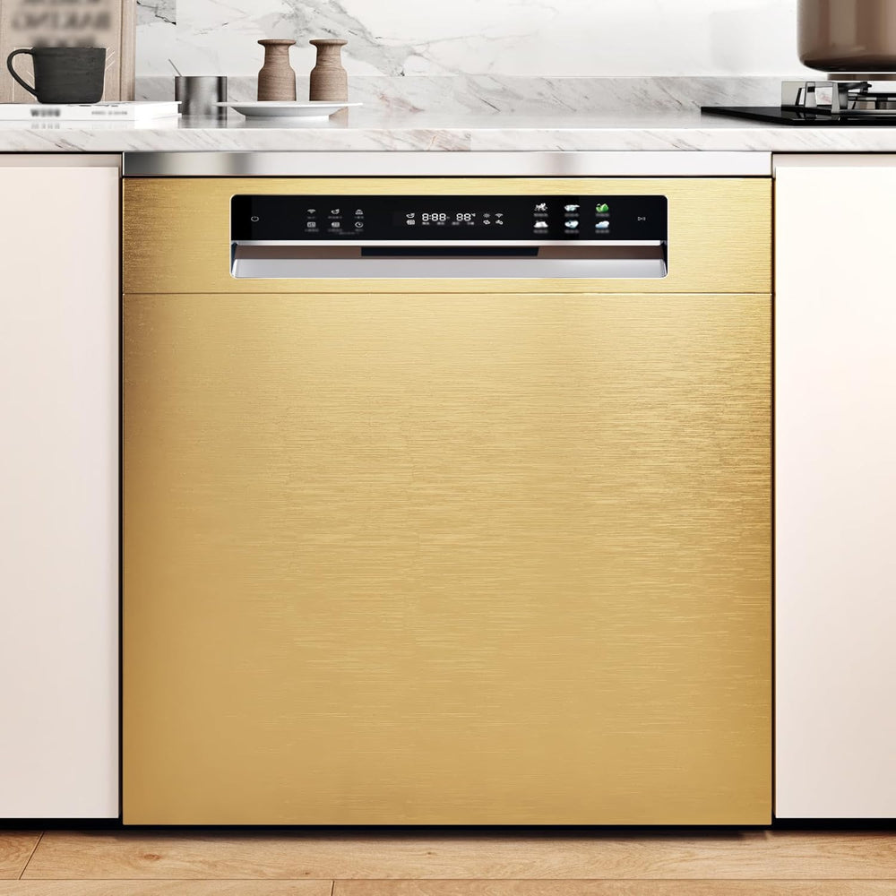 Gold Stainless Steel Contact Paper for Appliances Textured Gold Refrigerator ...