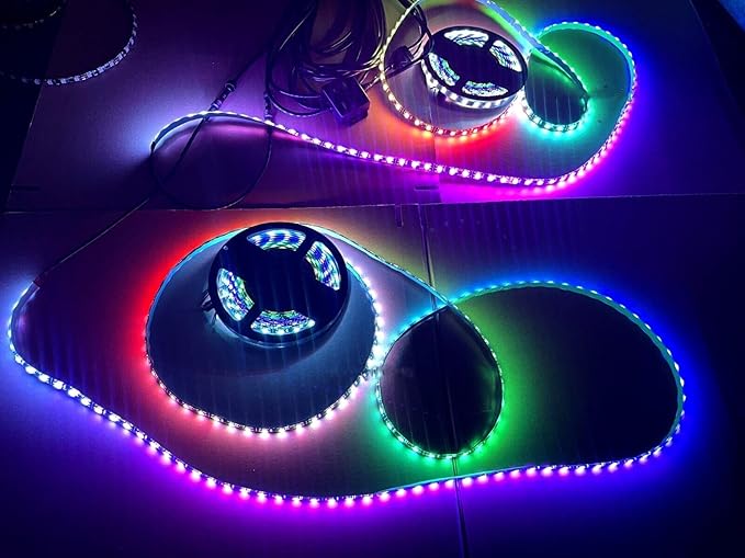 Black Out Full Tinted Smoked LEDs x4PCS 4FT 48" 1.2Meters RGB Dream Colo...