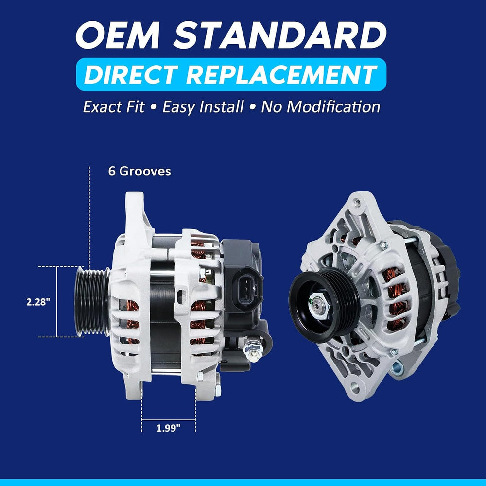 Alternator Replacement For Hyundai Kia 2012 2013 2014 2015 2016 2017 Accent V...