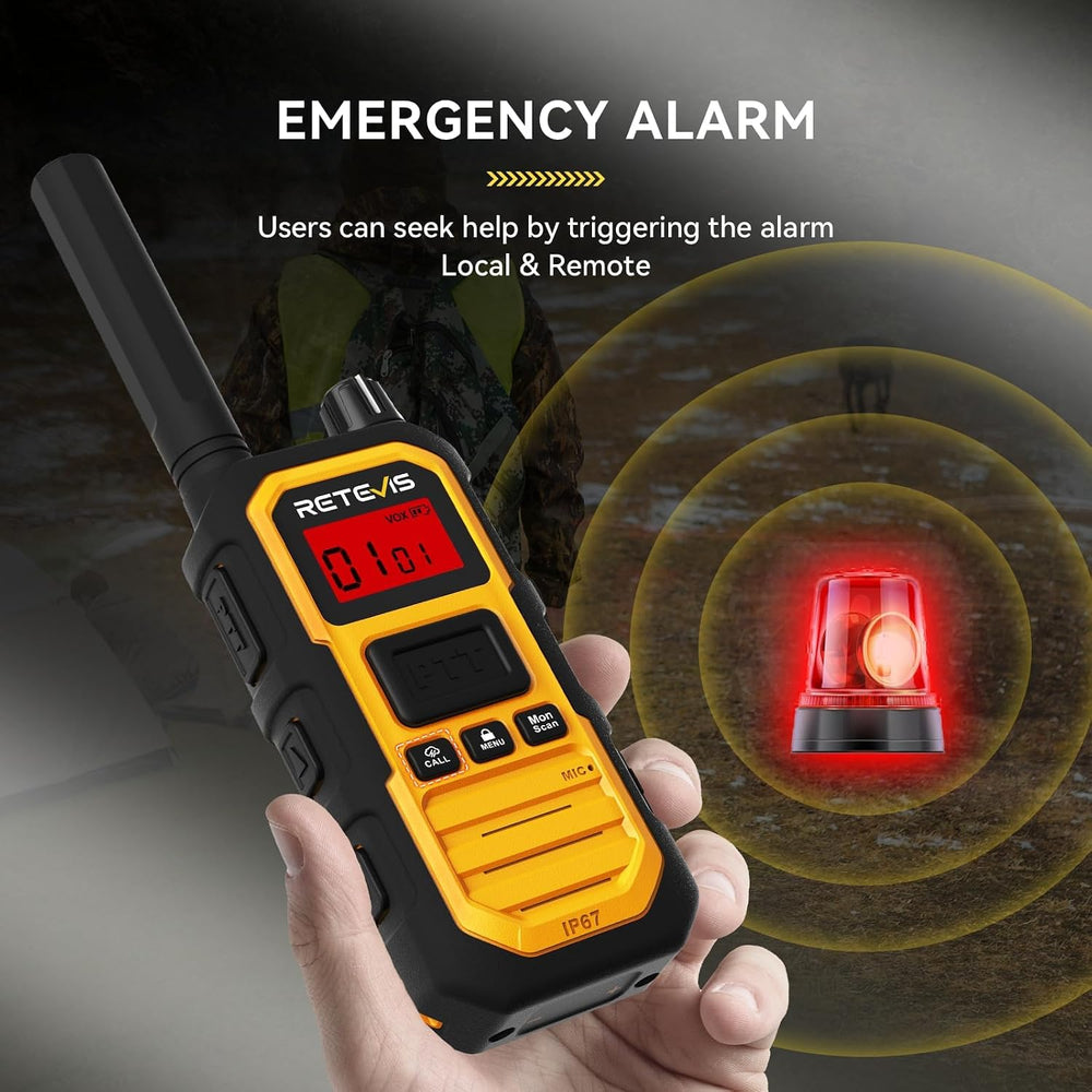 Retevis RB48PLUS GMRS Walkie Talkies Long Range,IP67 Waterproof 2 Way Radio
