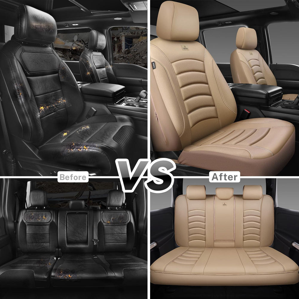 CAR PASS 3D Foam PU Leather Car Seat Covers, Universal Seat Covers Full Sets ...