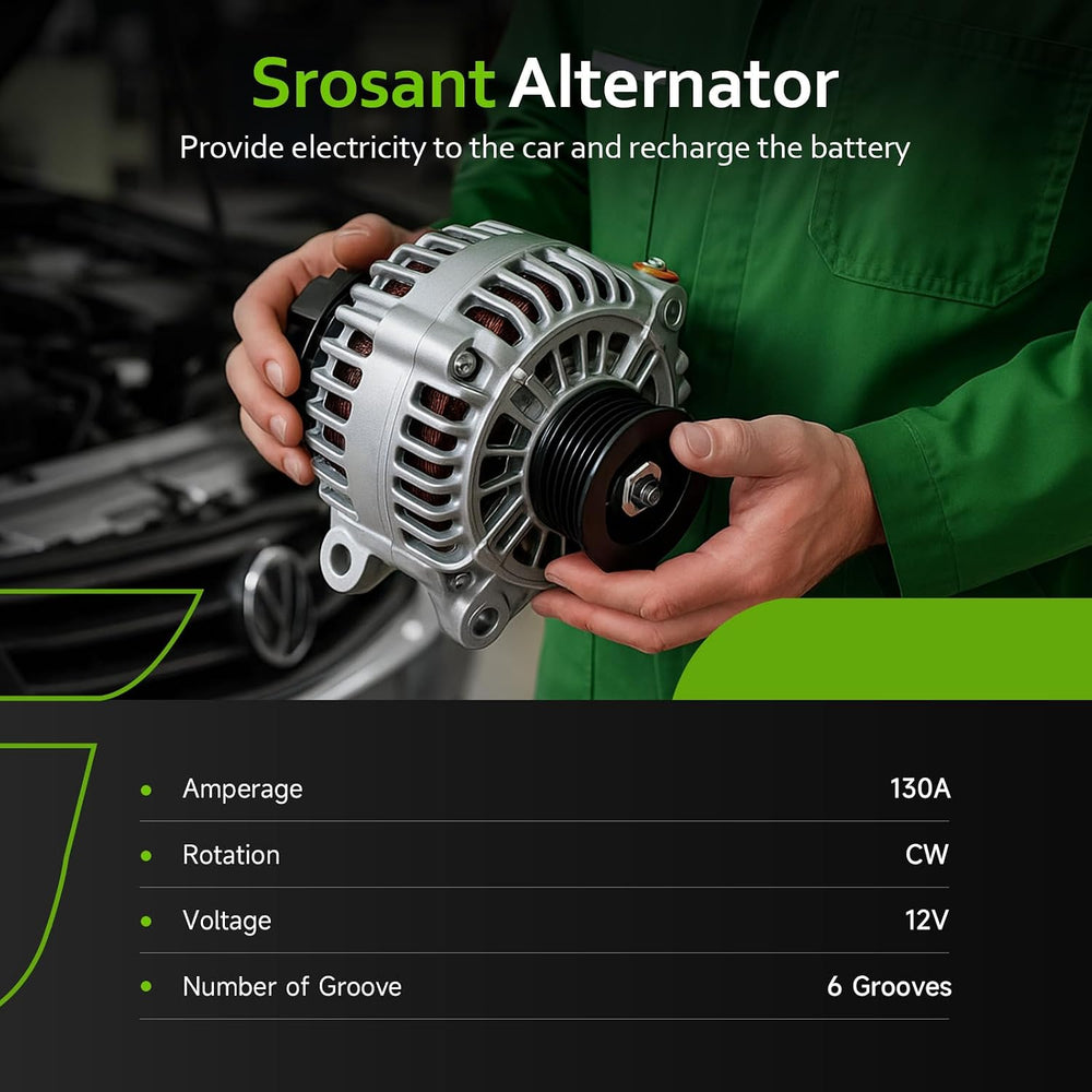 Alternator Replacement for 2007-2009 Kia Sorento 3.3 3.8L, Sedona 06-09, Borr...