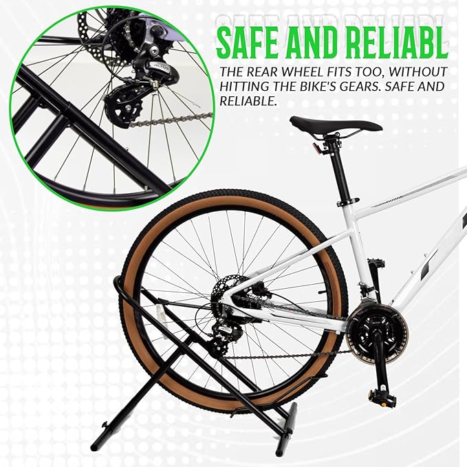 Folding Bike Floor Stand Rack, Portable Storage Bicycle Parking Rack