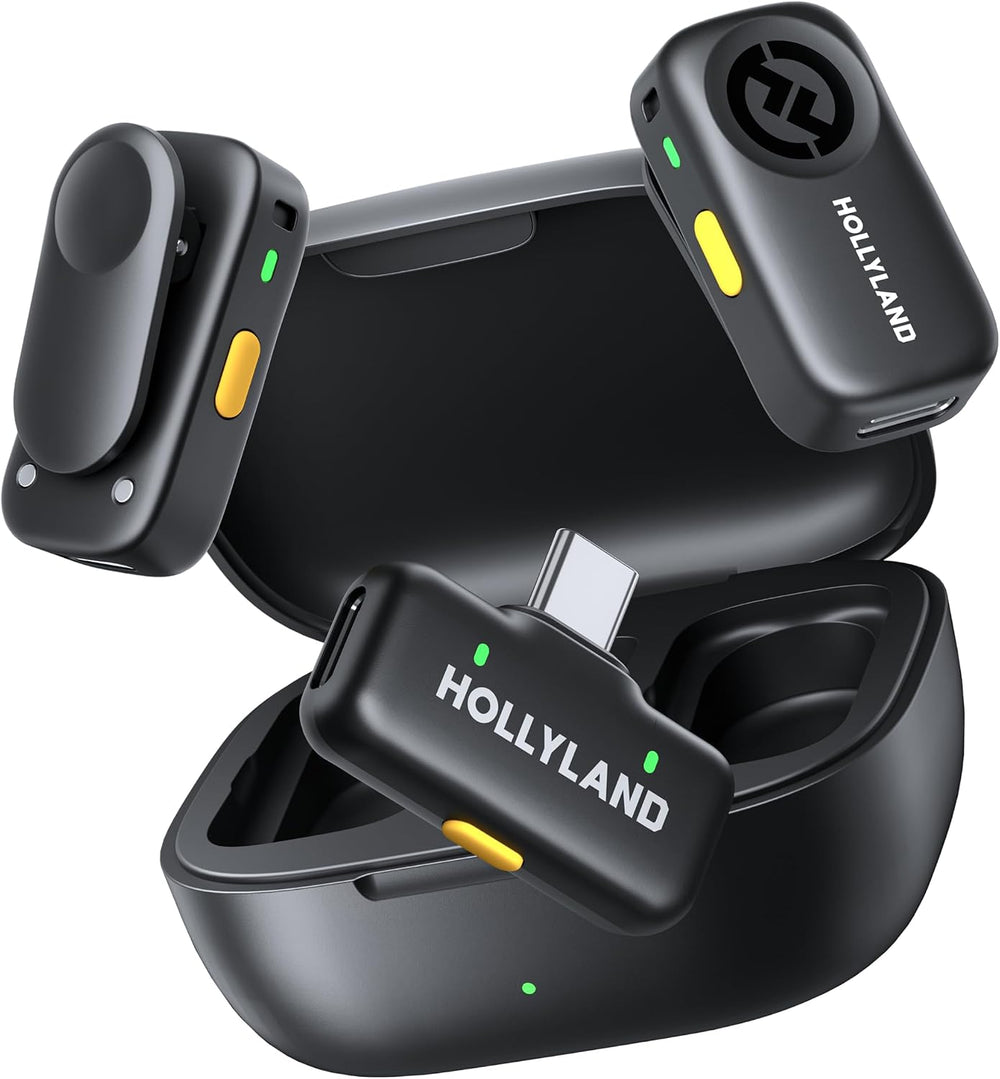 Hollyland LARK A2(2TX+1RX+Charging Case) Wireless Microphone, AI Auto-Limit