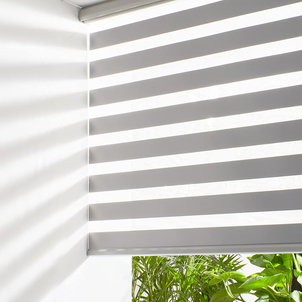 Persilux Cordless Zebra Blinds for Windows Free-Stop Roller Windows Shades Dual