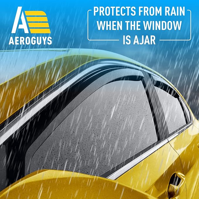 Extra Durable Window Deflectors in-Channel Window Visors Rain Guards Fit (4pcs)