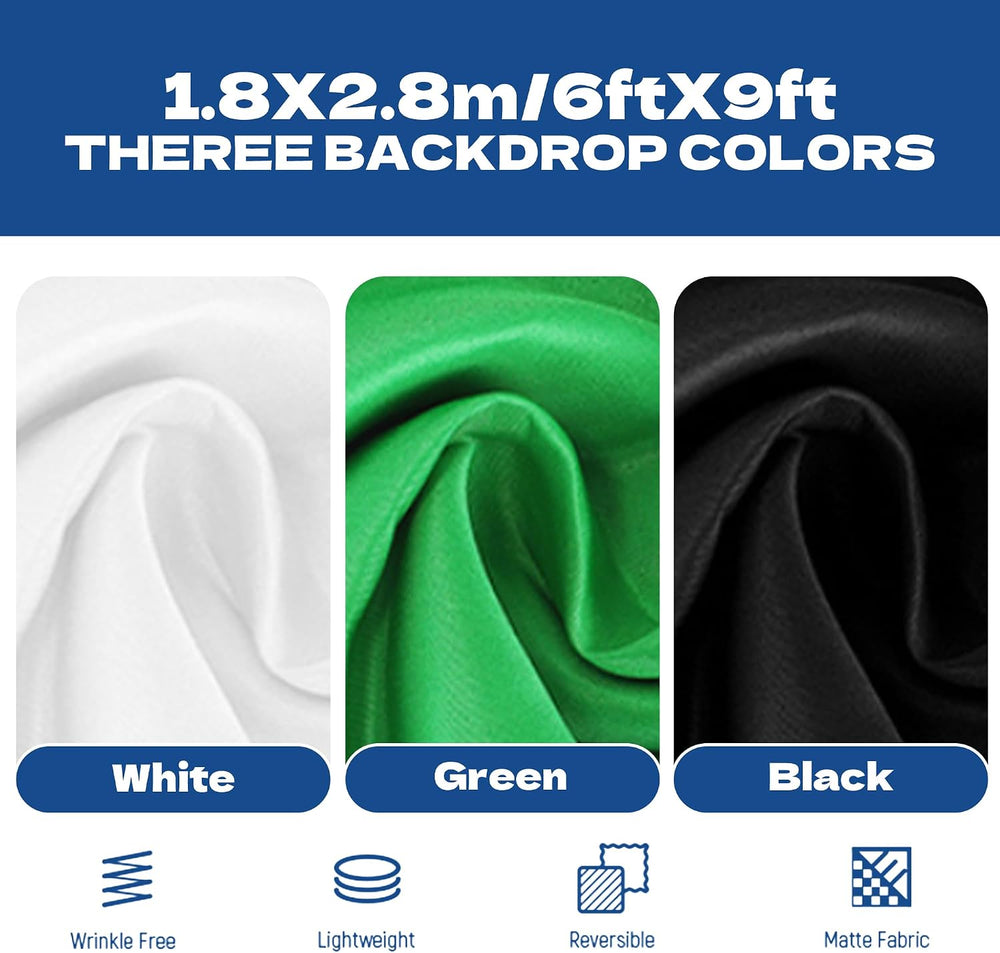 Photography Softboxes Kit with 8.6x10ft Backdrop Stands