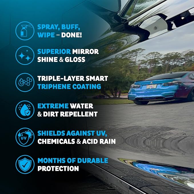 MAXLONE ™ Car Spray with Triphene® Technology, Quick Spray & Wipe All Pur...