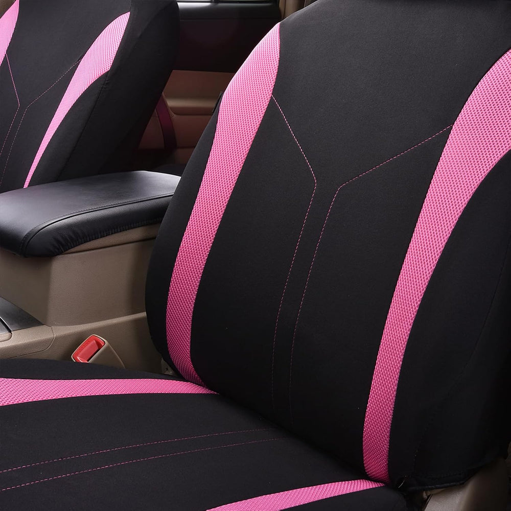 Flying Banner Car Seat Covers Full Set Front Seats and Rear Bench Mesh Fabric...
