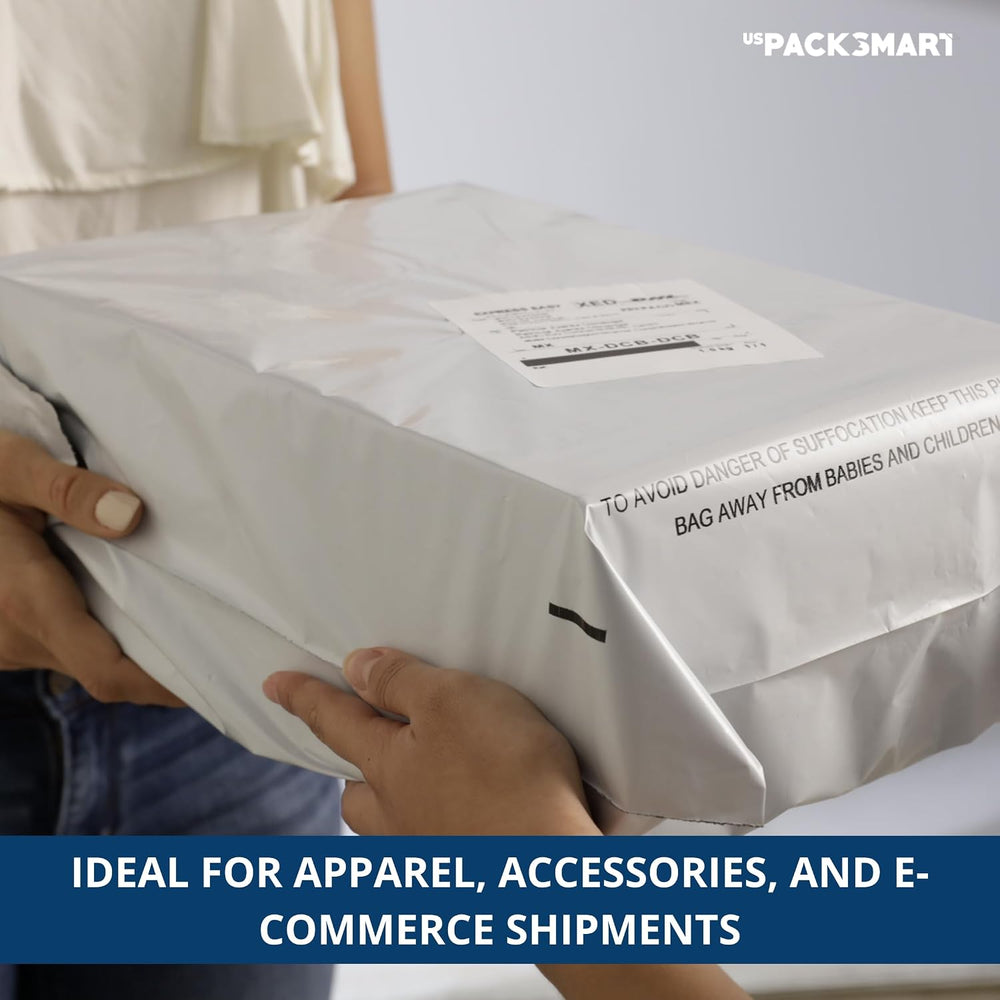 White Plastic Poly Mailers 12"x15" | Shipping Bags for Clothing, Bo...