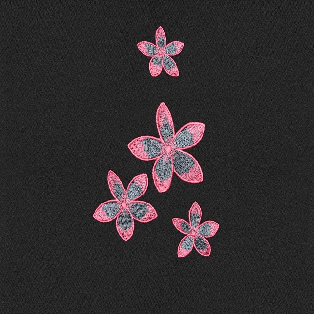 BDK Pink Floral Flower Print Car Seat Covers, Full Set with Steering Wheel Co...