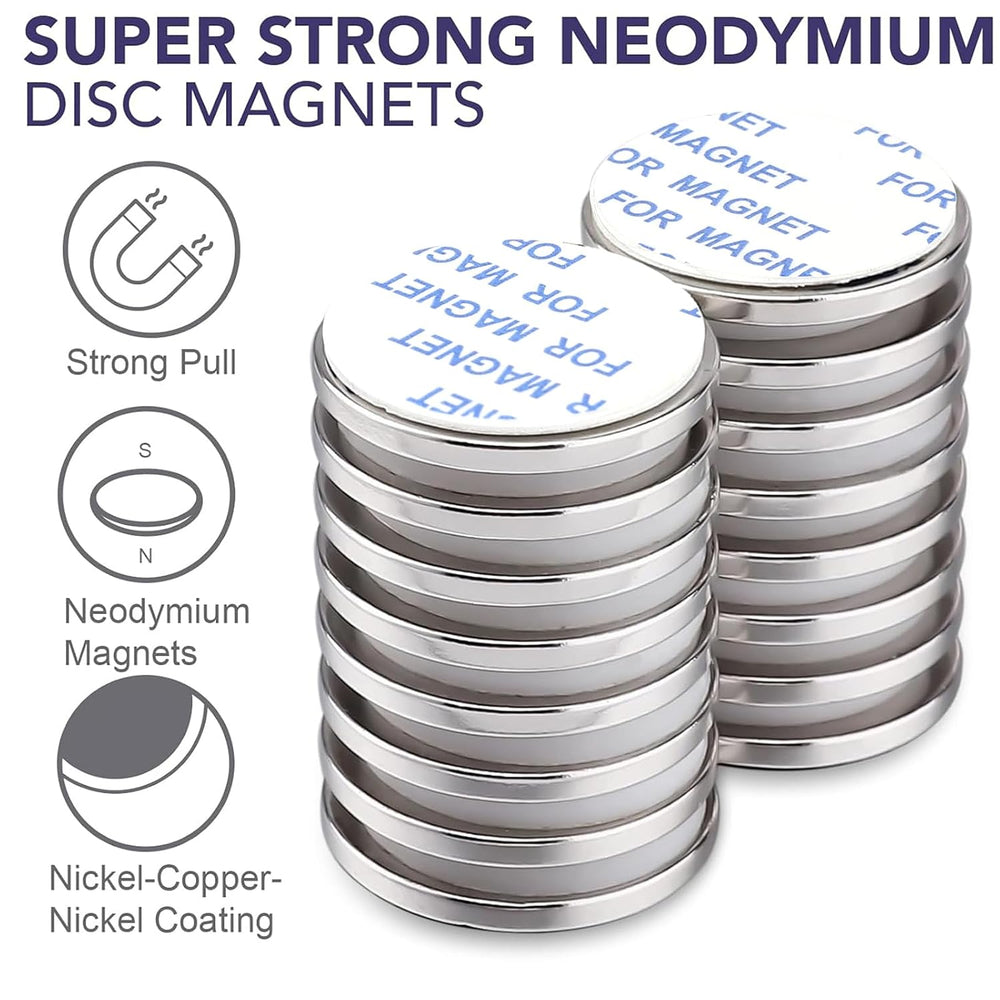 100 Pack Strong Magnets with Adhesive Backing Powerful
