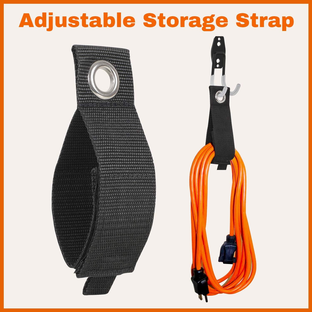SMARTOLOGY Garage Hooks with Bike Hook & Extension Cord Organizer, 15 Pac...