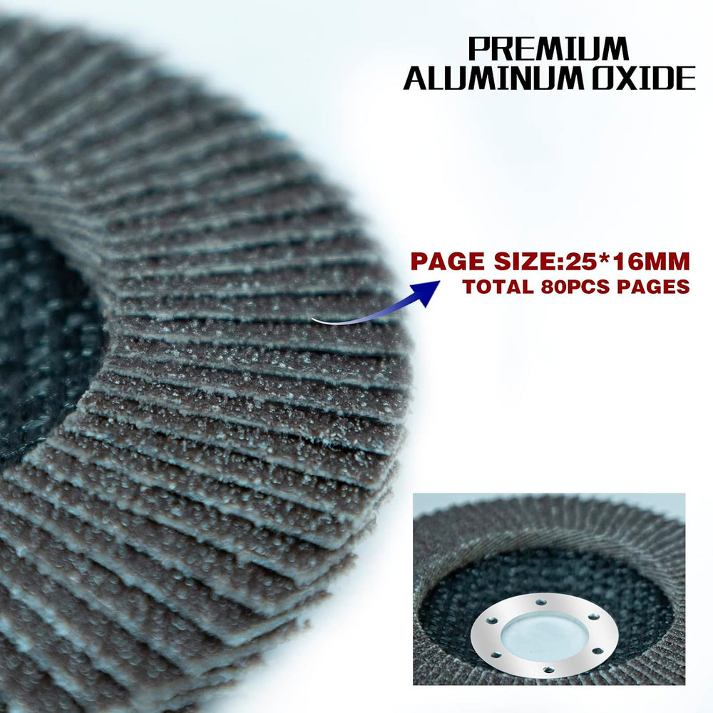 Sali 100 Pack Flap Disc 40 Grit 4.5" x 7/8-Inch Sanding Disc Bevel Type ...