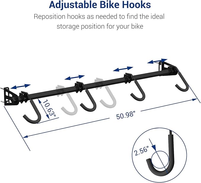 FLEXIMOUNTS 4 Bike Storage Rack, Heavy Duty Wall Mount Hanger