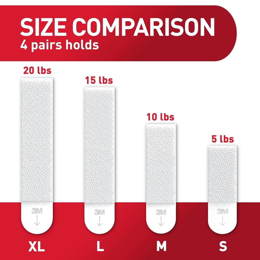 Command 15 lb & 10 lb Large and Medium 28 Pairs Picture Hanging Strips (5...