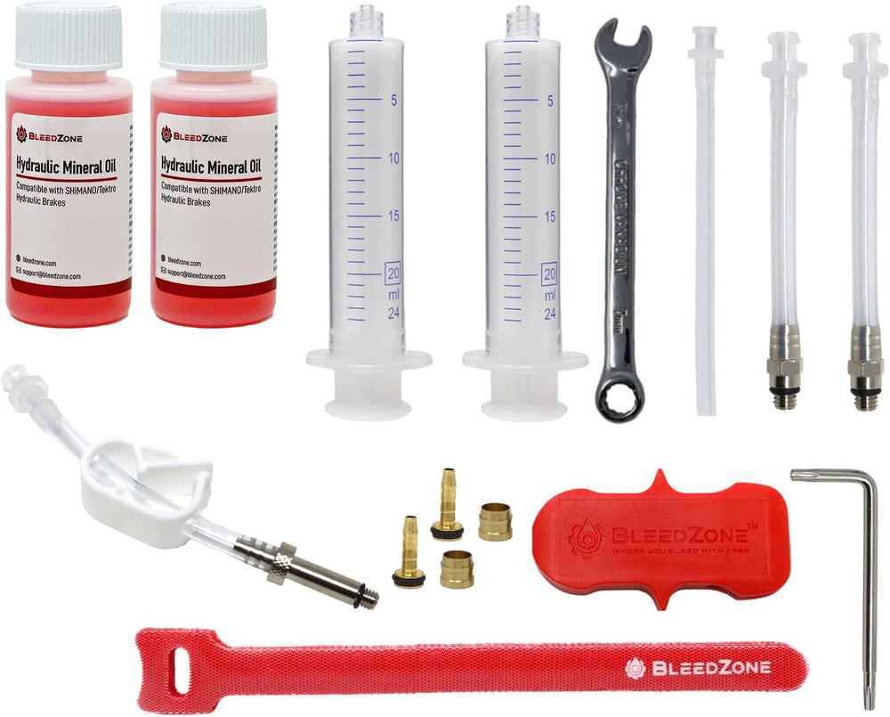 BleedZone Mineral Oil Brake Bleeder Kit Compatible with Tektro TRP, 100ml