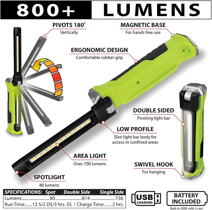 Performance Tool W2670 Double Sided Pivoting Light Bar