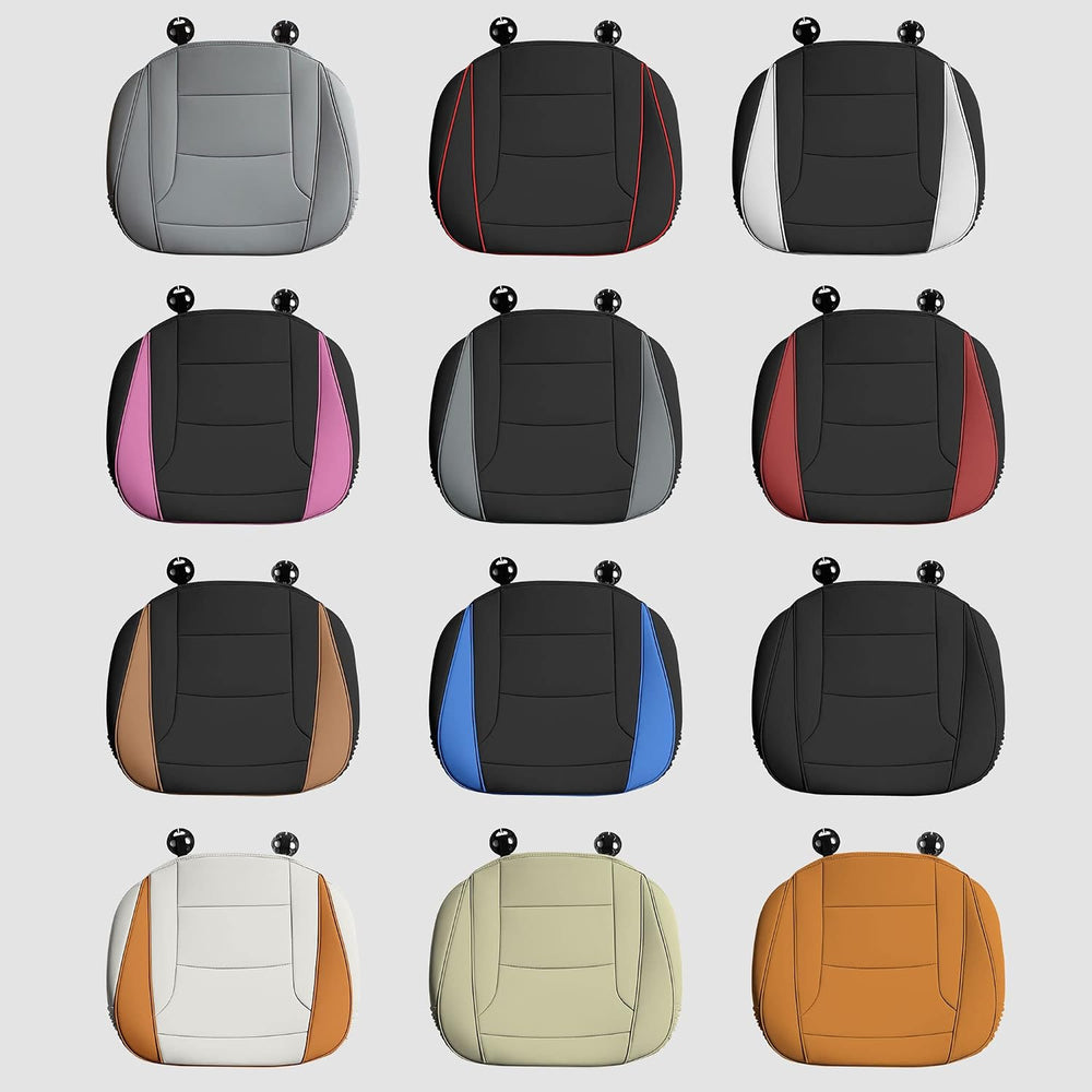 FH Group Car Seat Cushion – Durable PU Leather Car Seat Cushions, 2 Piece Fro...