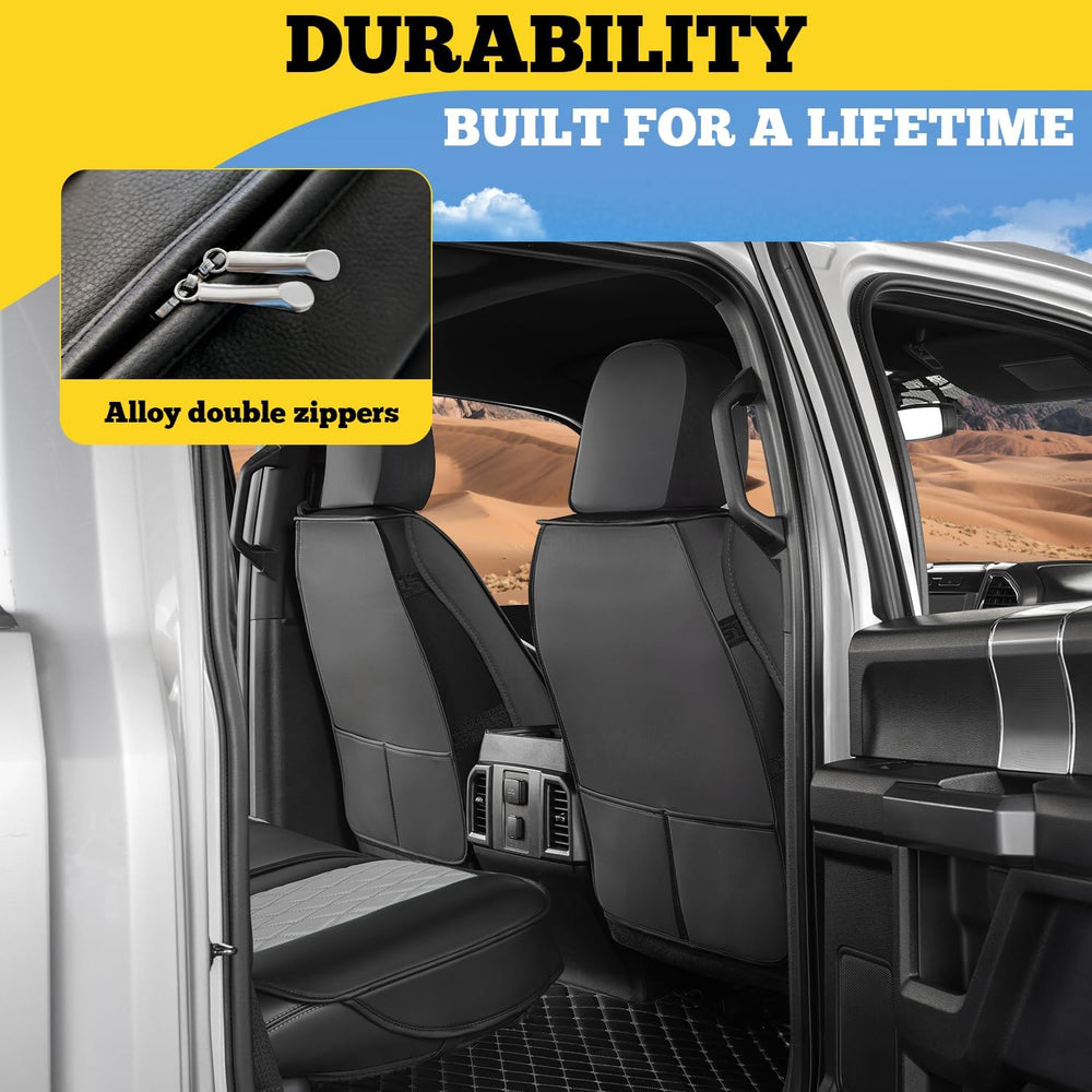 LINGVIDO Car Seat Covers Full Set (5 Seats) - Premium Perforated Nappa Leathe...