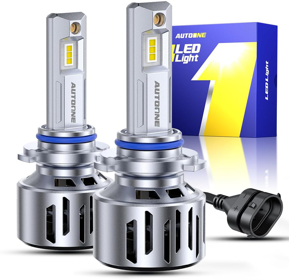 AUTOONE H13 9008 LED Bulbs, 100000LM 18X Brighter, 6500K White, 99% Compat
