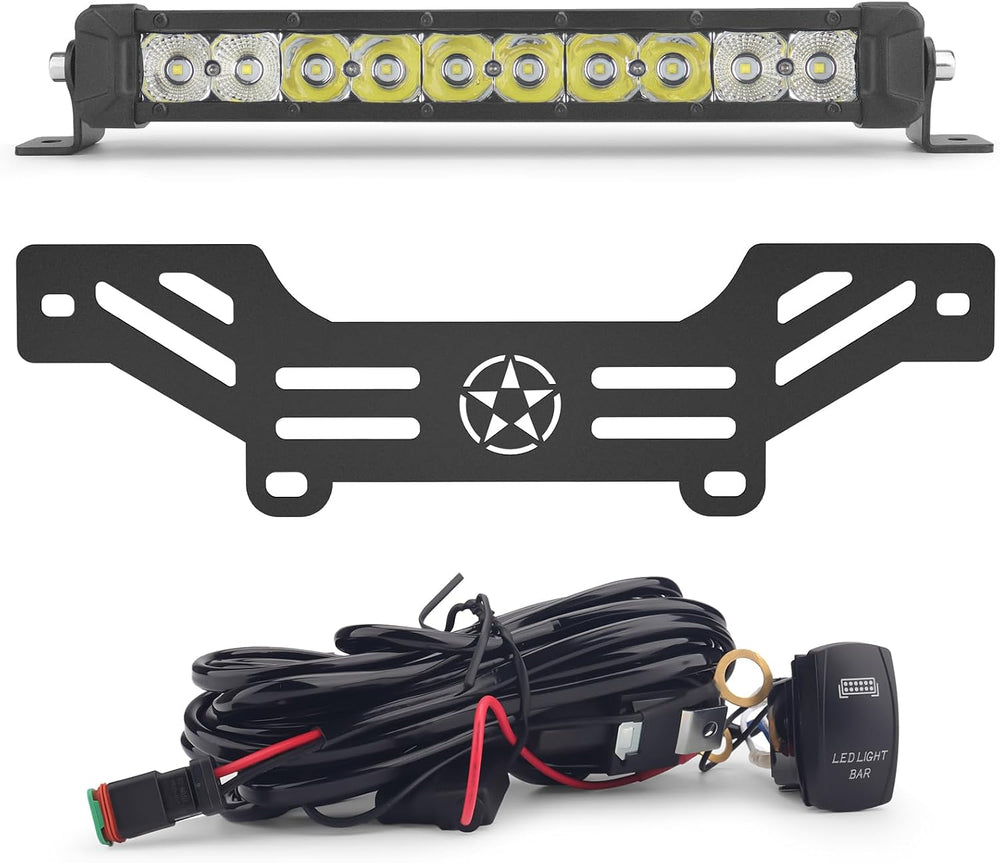 Can Am X3 Light Kits for Shock Tower Hood Mount, 50W Spot Flood Combo Beam wi...
