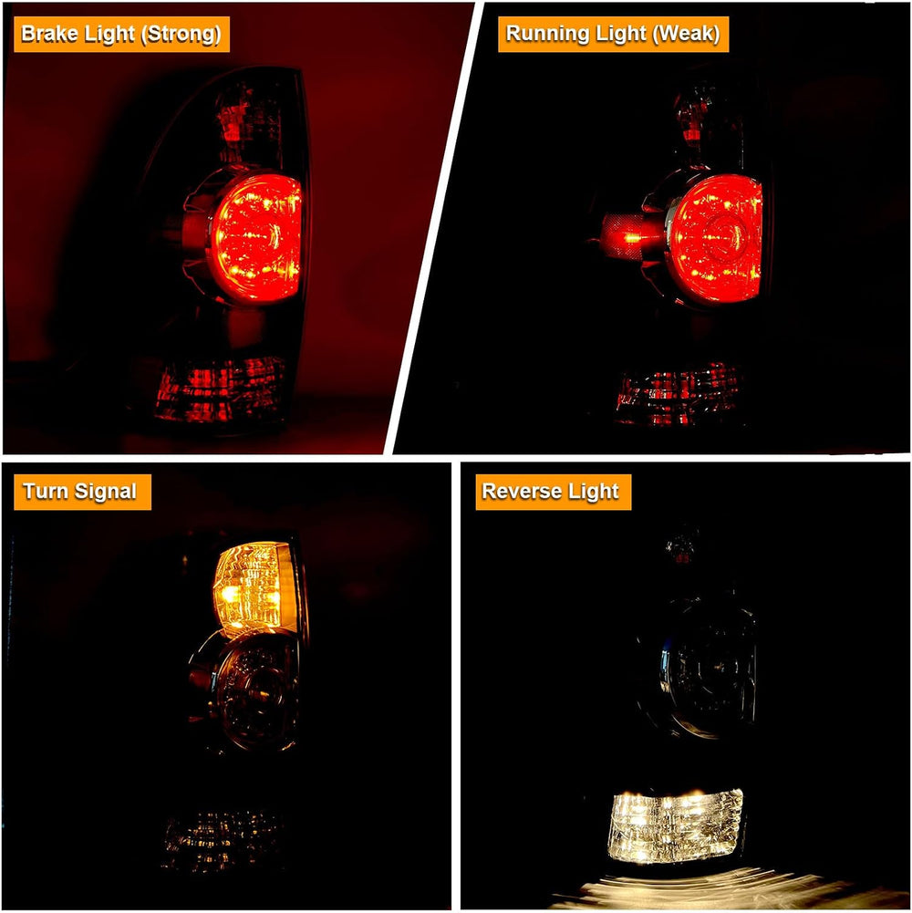 Tail Light Assembly Compatible With 2005-2015 Tacoma Pickup Driver and Passen...