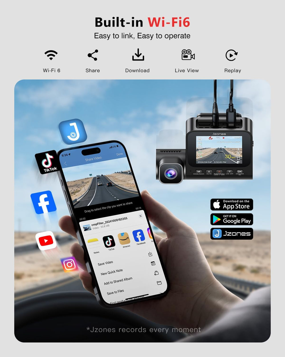 3 Channel Dash Cam Front and Rear, 4K Dash Camera for Cars STARVIS 2 HDR Nigh...