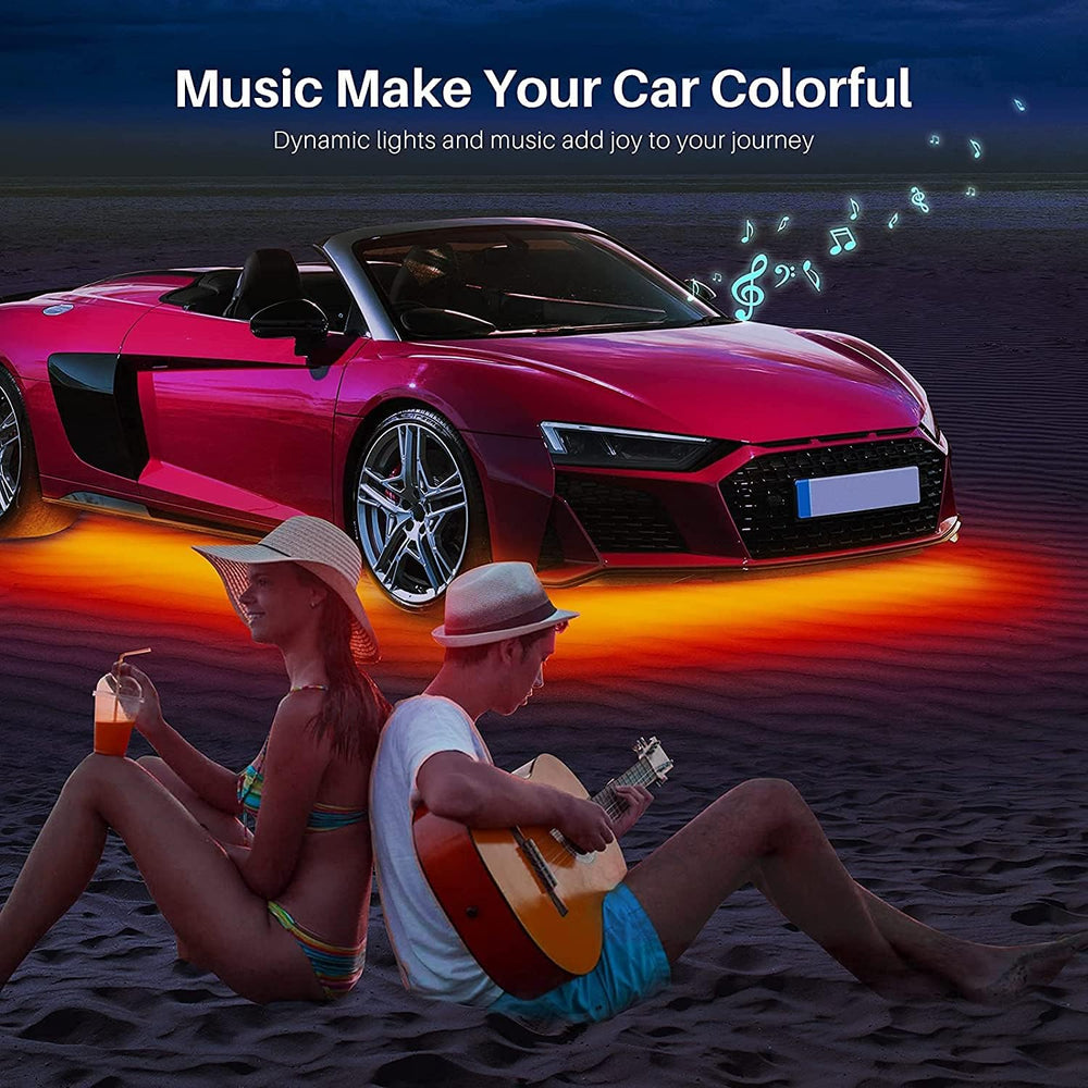 Underglow Kit for Car, Led Underglow Lights with App and Remote Control, 16 M...