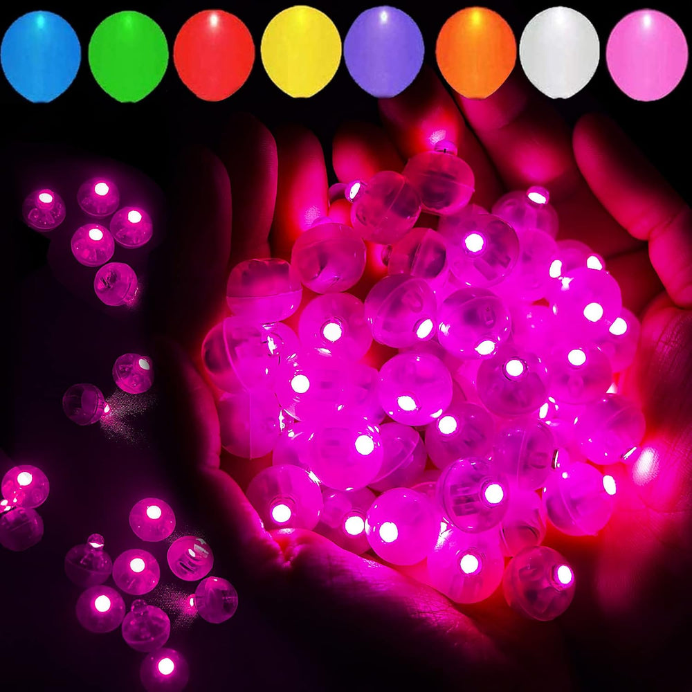 200pcs Pink LED Balloon Light, Mini Tiny Light Round Led Ball Lamp for Paper ...