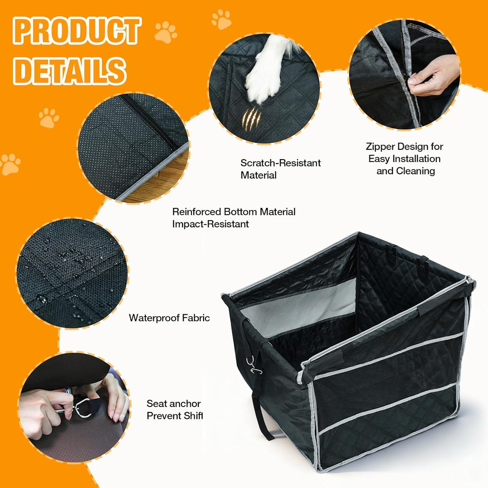 Dog Car Seat for Large Medium Dogs, Half Back Seat Dog Car Seat Cover