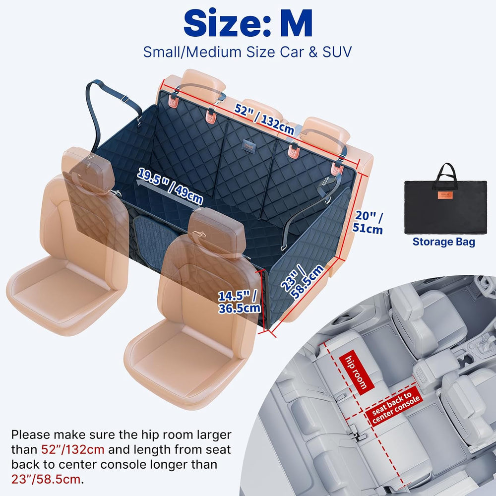 Convertible Back Seat Extender for Dogs, Foldable 400lbs Hard Bottom Dog Car ...
