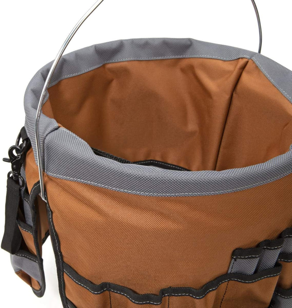 Dickies 35-Pocket 5-Gallon Bucket Organizer With Drill Holster, Padded Handle...