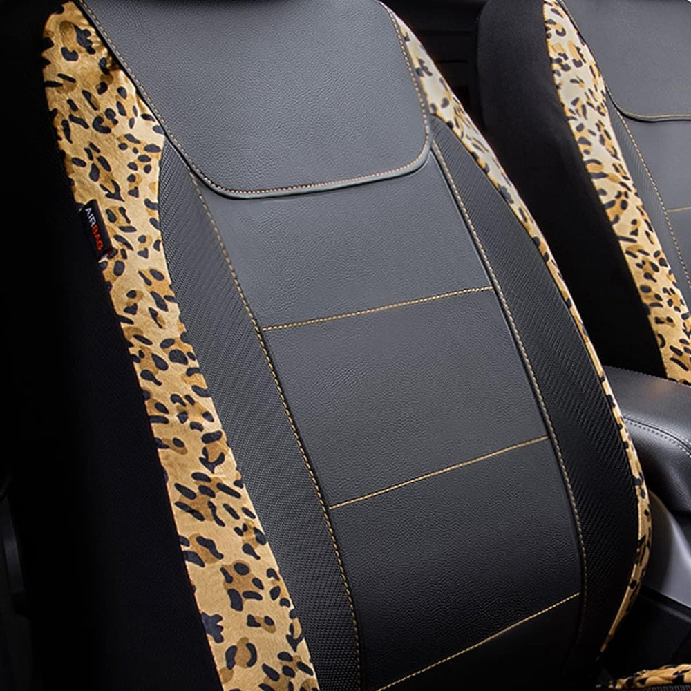Flying Banner car seat Covers Protects Leopard Printing Polyester and PVC Fib...