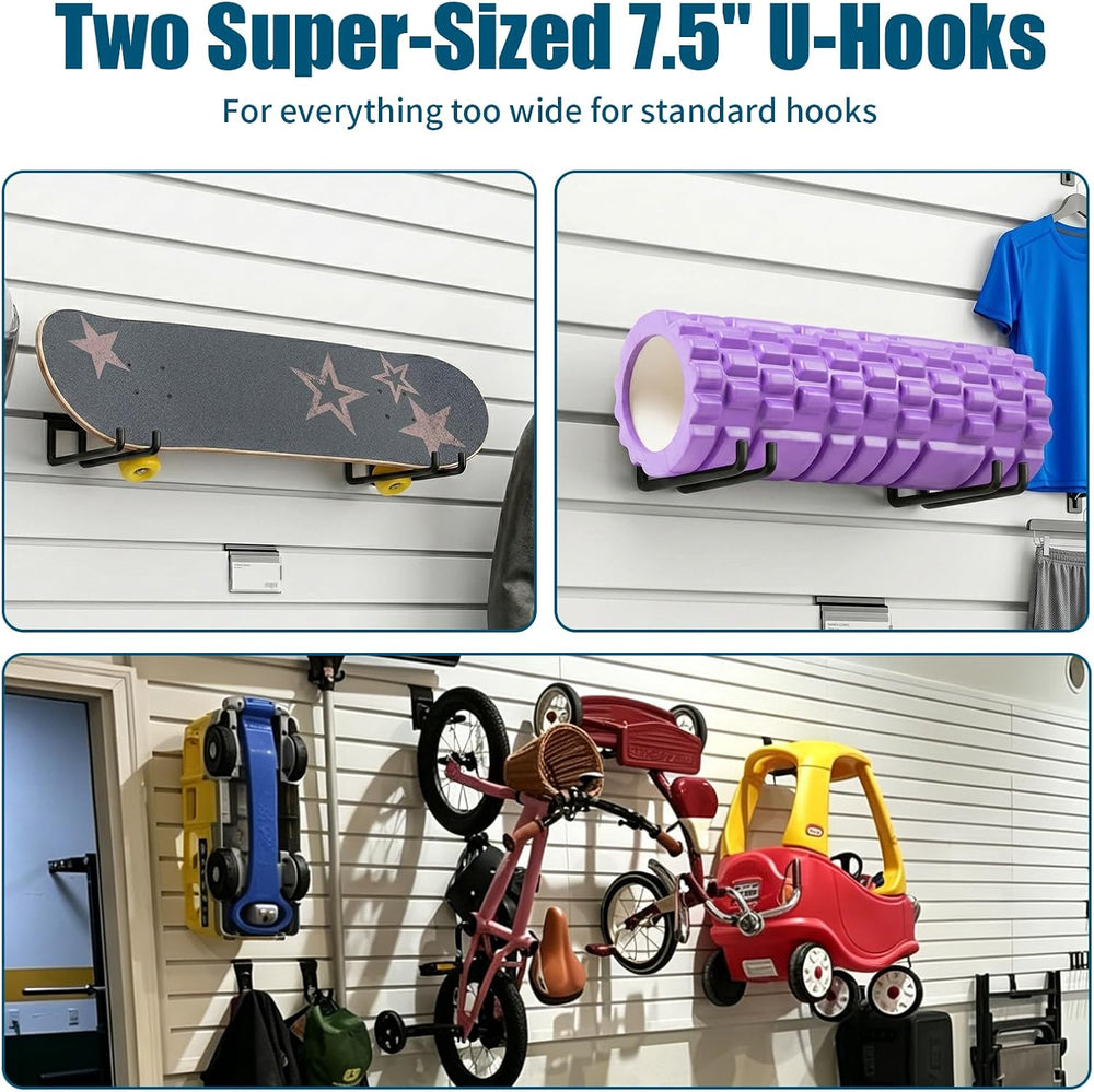 34PCS Slatwall Accessories Set: Baskets, Hooks Set, Screw Bins